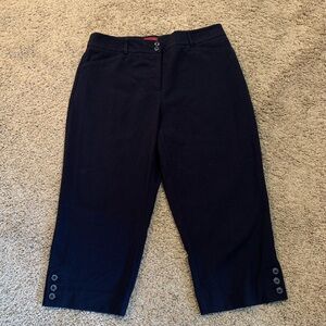 212 Collection Navy Blue Capris Pants 6 Petite